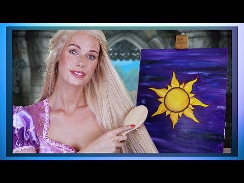 ASMR 🎨 PAINT WITH RAPUNZEL & HAIR BRUSH role play