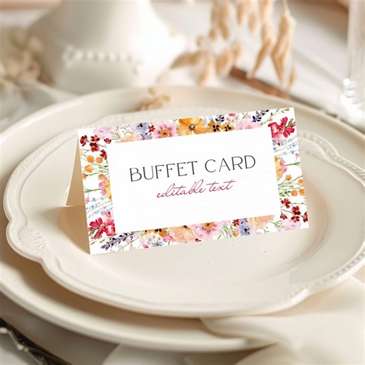 Baby Shower Food Labels Baby in Bloom, Floral Buffet Cards Editable Template, Baby Shower Table Food Signs Printable Canva BB1 - Etsy Canada