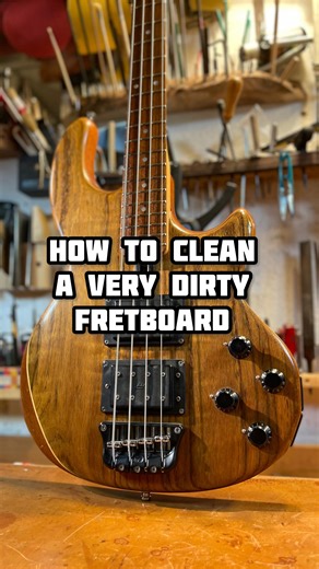 How to clean a very dirty Fingerboard/ Fretboard on your Instrument. Here is a Reel about how to clean a Fingerboard on your Guitar or Bass. I got this amazing @walbasses in my Luthier Workshop for maintenance and wanna share this with you. Thanks for watching and sharing. Best Regards Nik #bass #clean #instrument #howto #tutorial | Petrek Guitars