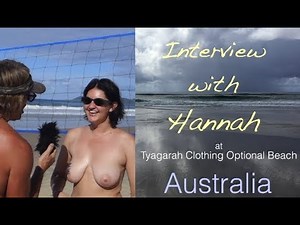 Interview with Hannah at Tyagarah clothing optional beach - YTboob