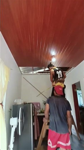 Step By Step in PVC PANEL CEILING installation #asmrvideo #shortsviral #pvcpanelinstallation