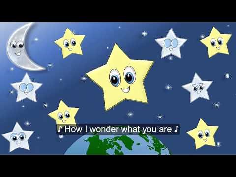 Twinkle Twinkle Little Star Song w Lyrics for Children, Estrellita Donde Estas? en Inglés FIESTIKIDS
