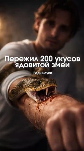 Его укусили 200 раз самые опасные змеи