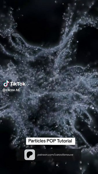 Release a beginner friendly tutorial Tutorial on : patreon.com/carovilleneuve youtube.com/@caro_villeneuve #touchdesigner #creativecoding #touchdesignerart #fyp #particles