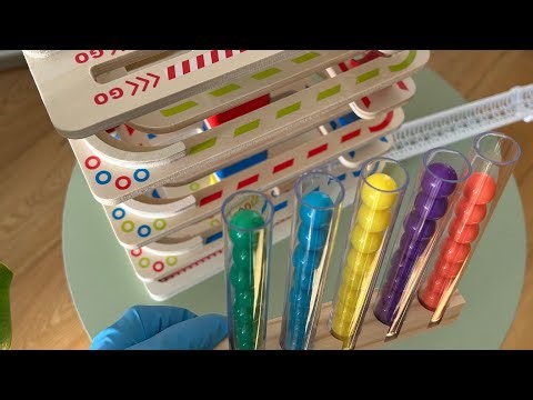 Marble run fun - Using a ball drop marble run for satisfying ASMR sound