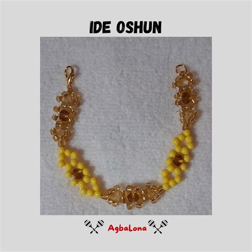 Ide Oshun Yellow Beaded Bracelet, Delicate Gold Glass Beads, Minimalist Jewelry - Etsy