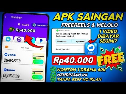 SAINGAN APK FREEREELS! Aplikasi Penghasil Uang 2026 Tercepat, Apk Penghasil Saldo Dana 2026