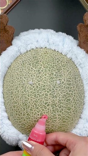 ASMR Skincare on Melon #skincare #satisfying