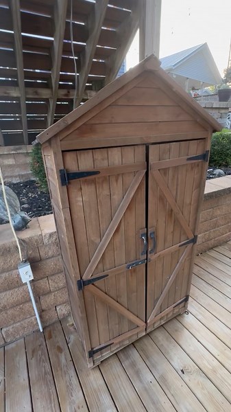 Watch REVIEW- outdoor wooden storage  on Amazon Live