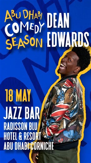 comedy inc. on Instagram: "🚨From The Tonight Show to Netflix, DEAN EDWARDS is bringing the laughs to @adcomedyseason on May 18⚡️ Known for his hilarious impressions of stars like Denzel Washington, Jay-Z, and Eddie Murphy, Dean mixes sharp jokes with big personality. He’s a former Saturday Night Live cast member and a crowd favorite around the world. Catch him live at @jazzbar.ae for a night of comedy that hits all the right notes! Get your 🎟️ @platinumlistuae #linkinbio 😃 🗓️ May 18 📍@jazzb