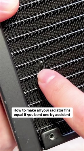 How to fix a bent fin on an AIO radiator #gamer #pcgamer #pcgaming | pc gamers