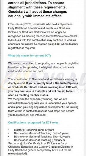 Australia ECT Eligibility Update 2026 | New ACEQA Rules Explained | Must Watch for Students