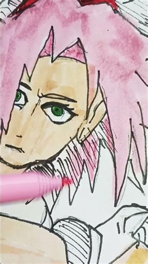 Sakura__ anime drawing #shorts