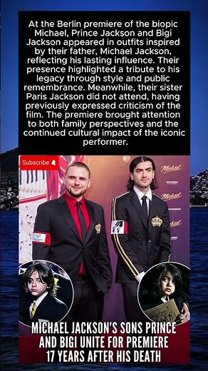 Michael Jackson’s Sons Honor His Legacy at “Michael” Berlin Premiere