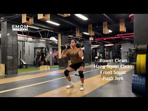 DB Clean Complex - Clean + Hang Clean + Front Squat + Jerk