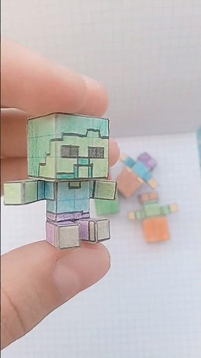 How to make minecraft character with paper #minecraft #papercraft