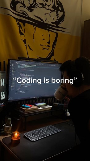 Berkin Yılmaz | Developer & Tech Creator on Instagram: "People talking and I am only hearing La La La! 🙉 Be sure to follow for more @berkindev! ——— #coding #technology #programming #motivation #computer science #technology #desk #desk installation #installation #study #software developer #programming #software developer #frontend"