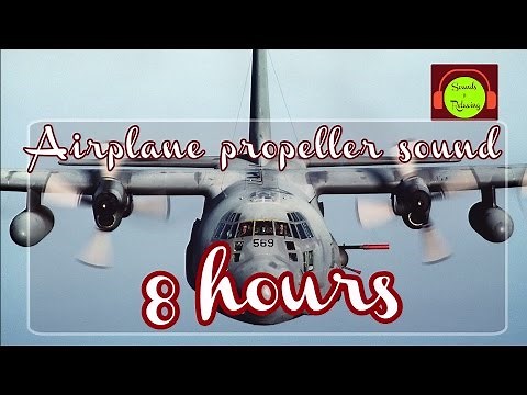 AIRPLANE PROPELLER SOUND EFFECT FOR SLEEPING | AC-130 SOUND 🎧✈️😴 #airplanesound #8hours #whitenoise