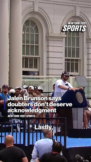 Jalen Brunson says when people with negative opinions are proven wrong, 'You don't have to say s--t to them!'