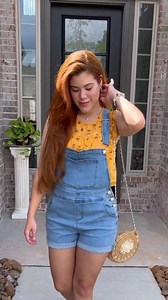 Watch Denim Overall Shorts for Women Roll Cuffed Hem Shortalls on Amazon Live