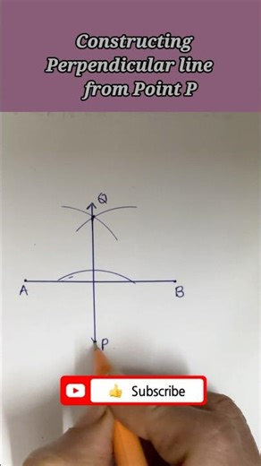 Constructing Perpendicular line #lines #angles #geometry #maths