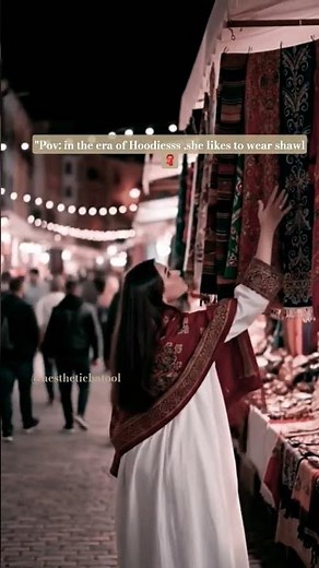 Elegant Batool: Shopping for Shawls in a Historic Alley🧣.#shorts #shawllover #trending