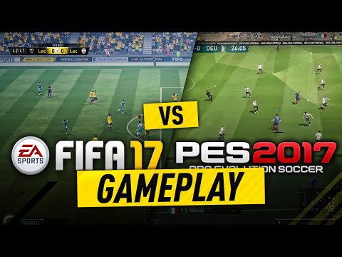 FIFA 17 vs PES 17 gameplay!