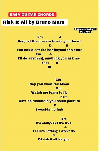 Risk It All Guitar Chords #guitarchords #riskitall