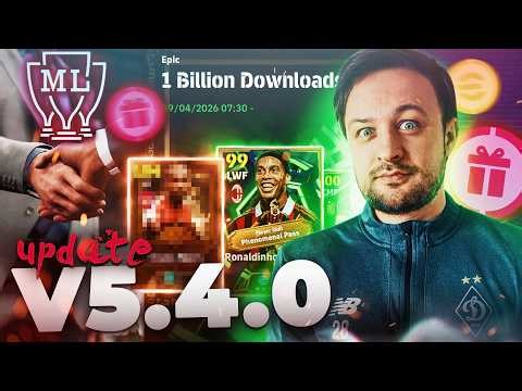 eFootball v5.4 update: 9 new epics, free Ronaldinho, Master League