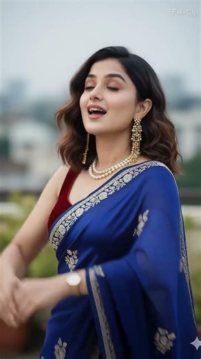 Terrace Yoga in Saree – Calm & Beautiful Workout