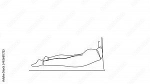 Animated self drawing of Yoga activity video design illustration. Yoga are combines physical postures, breathing technique, meditation, and philosophical principles. Sport theme design video concept.