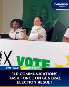 #HappeningNow: The Jamaica Labour Party Communication Task Force is in conference on the General Election and its results. Kamina Johnson Smith, member of the JLP Communications Task Force, thanked the young people of Jamaica for being a major part of Election 2025. More to come. #CVMNews #CVMTV | CVM Television