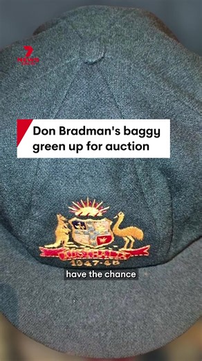 A baggy green Test cricket cap owned by Sir Donald Bradman is expected to fetch close to $1 million when it goes up for auction. #donbradman #baggygreen #cricket #memorabilia #auction