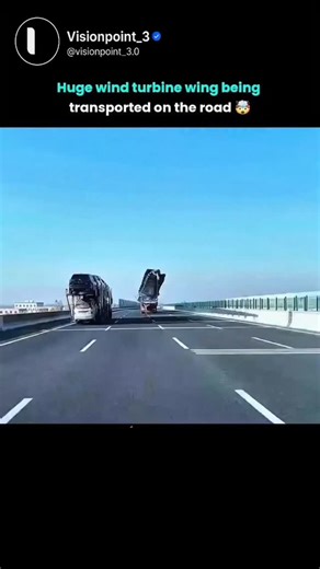 Vision Point on Instagram: "Wind turbine blades move on specialized multi-axle trucks that handle extreme lengths and tight turns. Each route requires engineering checks, escort vehicles, and precise driving to safely deliver components that power large-scale renewable energy systems across vast regions. Follow @visionpoint_3.0 follow for more content like this Via: 002hhp/tt . (This content is for educational purposes only) Kindly DM for credit removal request"