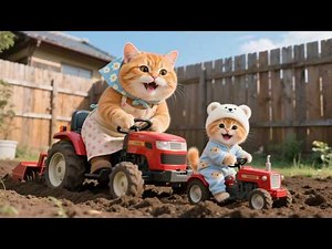 Mama Cat & Ginger Kitten Build Their Own Mini Farm at Home! 🐾🌱🏠| A Heartwarming AI Story Compilation