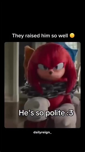 @dailyreign_ | Follow @dailyreign_for more relatable reels💙 They fr raised a gentleman. Knuckles the Echidna is a prominent character in the Sonic the... | Instagram