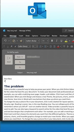 How to make long #emails easier to read by adding table of contents #emailetiquette #shorts