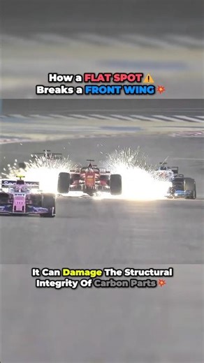 How Vettel’s Flat Spot Caused His Front Wing Failure 💥