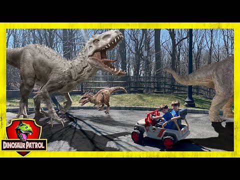 Dinosaur Patrol Rescue Giant T-Rex | 50+ Minutes of Real Life Size Dinosaurs | Dinosaurs for Kids