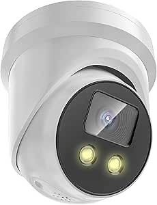 DS-2CD2386G2-ISU/SL 2.8mm HIK 8MP PoE IP Camera, 4K AcuSense Turret Network Camera with Strobe Light and Audible Warning, Built-in Mic and Speaker, Human/Vehicle Detection, Compatible with HIK NVR