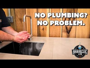 Hot Running Water For The Outdoor Kitchen With No Plumbing? Yes, It's Possible.