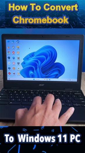 How to convert any Chromebook to Windows 11 Laptop 😍 Windows on Chromebook 😳 Best Chromebook