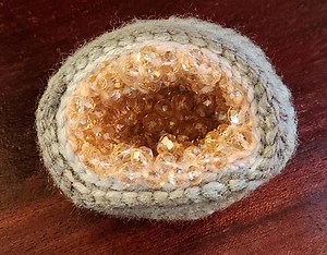 CROCHET "rose Quartz" Geode Rock - Etsy