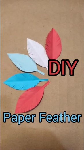 DIY Paper Feather ✂️ So Easy & Realistic! #Shorts