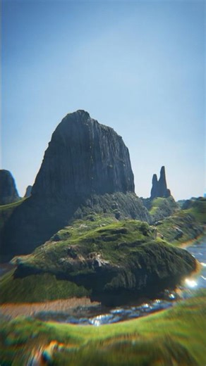 Animated Landscape Generator Made in Blender With Geometry Nodes