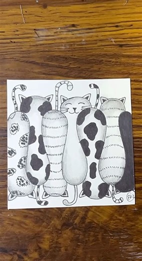 264K views · 2.5K reactions | Zentangle Pattern-CAT-IN -LINE | Drawing Tutorial For Beginners #zentangle #doodle #zendoodle #art #zenart #mindfulart #trending #viral #painting #easyart | Easy Art | Facebook