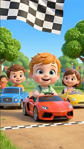 Friendly Car Race for Kids 🚗🤝 | Fun 3D Toddler Story