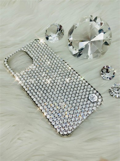 BLING Case for iPhone 17 16 15 Air Pro Max Plus Luxury Clear Crystal Diamond Rhinestone Back Cover Made W/high Quality Glass Rhinestones - Etsy