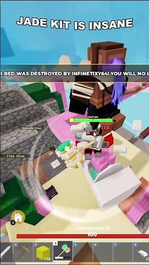 JADE KIT IS INSANE! (Roblox Bedwars) #bedwars #roblox #insane #jade