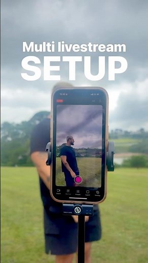 Dual livestream setup using iPhone, mic, and tripod | Easy mobile livestreaming setup